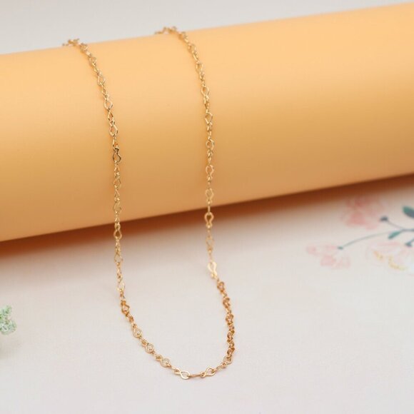 "Elegant Rose Gold Twisted Link Chain Necklace for Minimal Styling , XPNL0173 - Picture 9 of 12